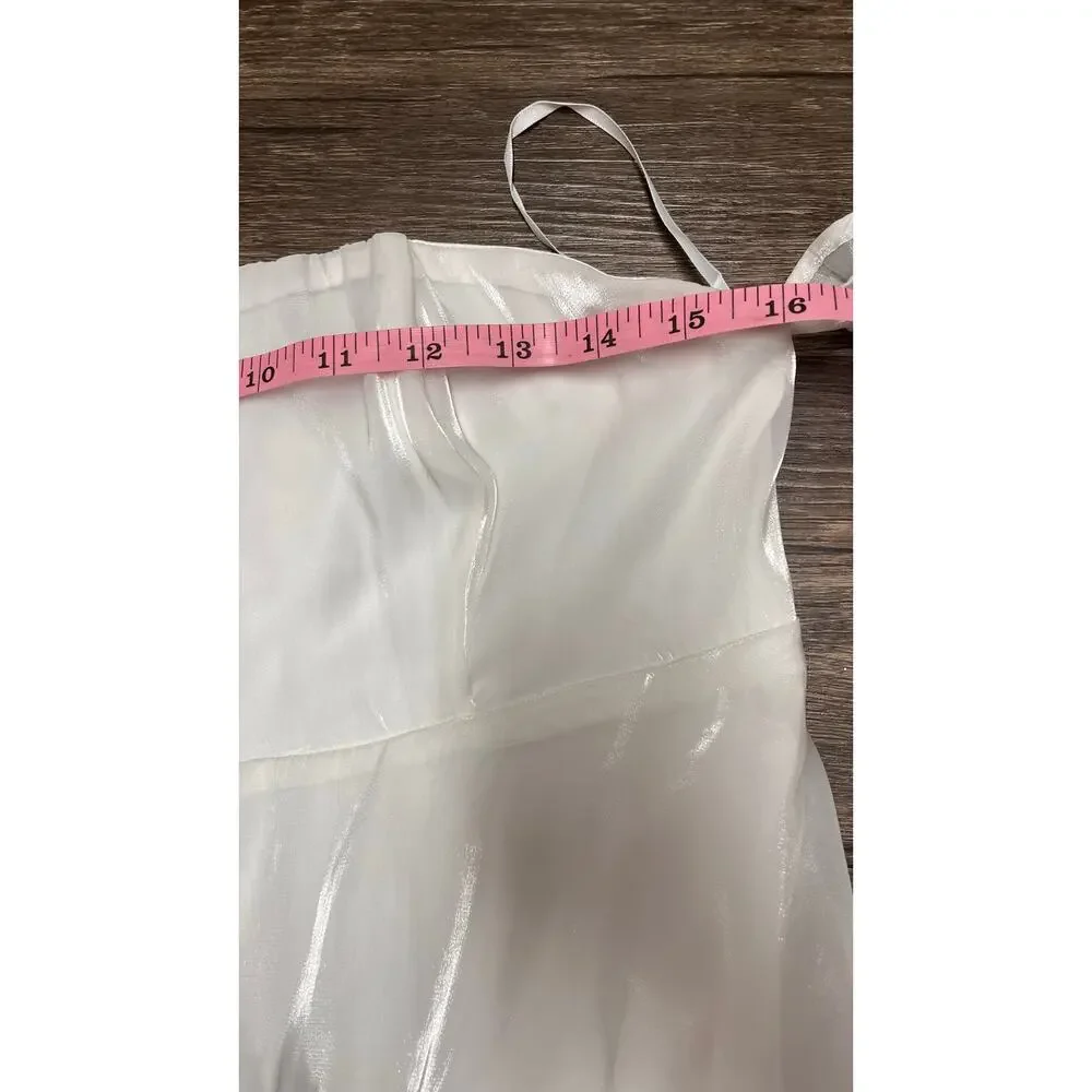 Alamour The Label Celine Mini Dress Off Shoulder White XL Ethereal Fairycore - Picture 11 of 13